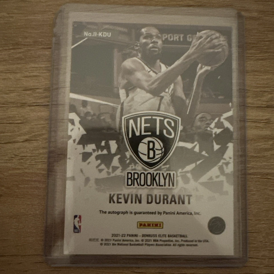 Redes automáticas Panini Donruss Kevin Durant Elite Signatures 2021-22 Foto 2 de 2