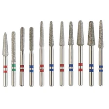 Zirconia Cutting Diamond Burs Adjustment FG Round End Taper Cylinder High Speed