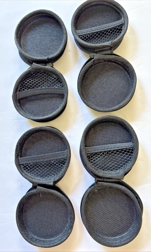 Наушники-вкладыши круглый чехол на молнии 3 дюйма портативный черный лот из 4 для powebeats. - Изображение 3 из 4