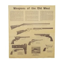 West Outlaws Weapons Gun Posters Parchment Paper Western Decor Pistol Wall Art