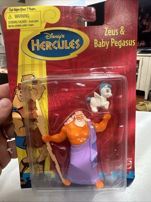 Vintage 1997 Disney s Hercules Zeus & Baby Pegasus Mattel Figures New Sealed