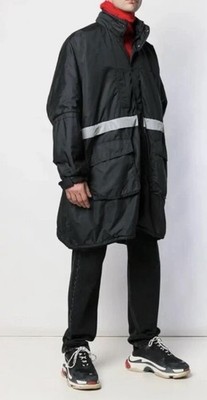 Rare Pre-Authenticated Balenciaga Men's Black Oversized Reflective Parka  $2950