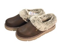 BOBS From Skechers Shoes Womens Size 7 Brown Faux Fur Mule Slippers Cozy