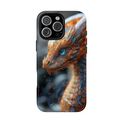 For iPhone / Galaxy / Pixel | Phone Ink Case - Crystal Ice Dragon Blue Eyes