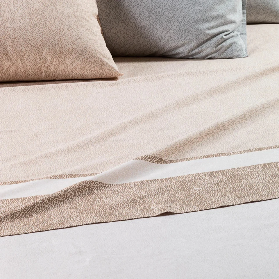 Completo Lenzuola In Cotone Nevada2 Matrimoniale Naturale Caleffi - Immagine 2 di 2