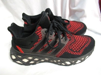 Adidas UltraBoost Web DNA Black Vivid Red Shoes ~ Sneakers ~ GY8091 ~ SIZE 6