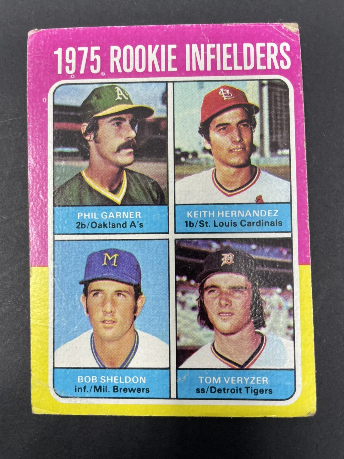1975 Topps #623 Phil Garner/Keith Hernandez/Bob Sheldon/Tom Veryzer Rookie