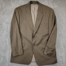 Ralph Lauren Blazer Mens 46R Brown Wool Windowpane Sport Jacket Coat