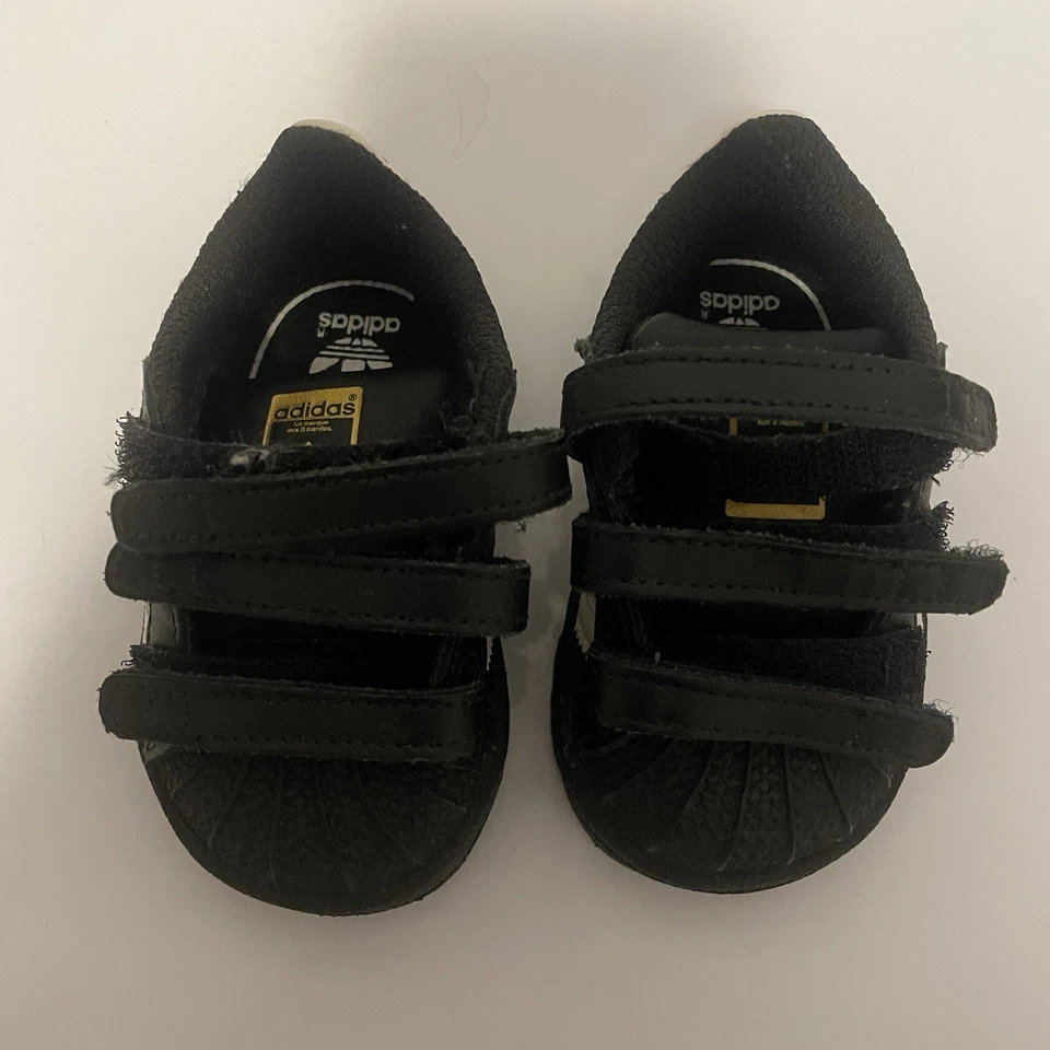 Baby Shoes- Adidas Baby/toddler Superstar Forum Low crib shoes UK/US Size 4K - image 3 of 4