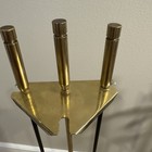 Vintage Solid Fireplace Tool Stand Poker  and brush — photo 2