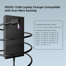 135W Nitro 5 Charger Compatible with Acer V15 Gaming Laptop AN515-58 AN515-44