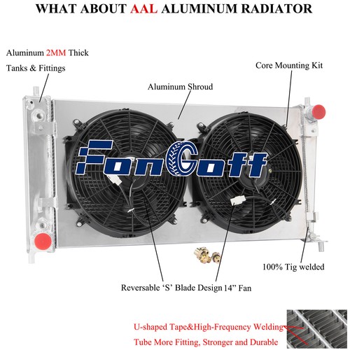 Radiator+Shroud+Fan Fits For 1999-2004 Ford Expedition F150 F250 F350 4.2L/5.4L.