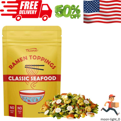 Ramen Toppings 8 Oz, Classic Seafood and Vegetables Mix Premium Seafood and Sun-