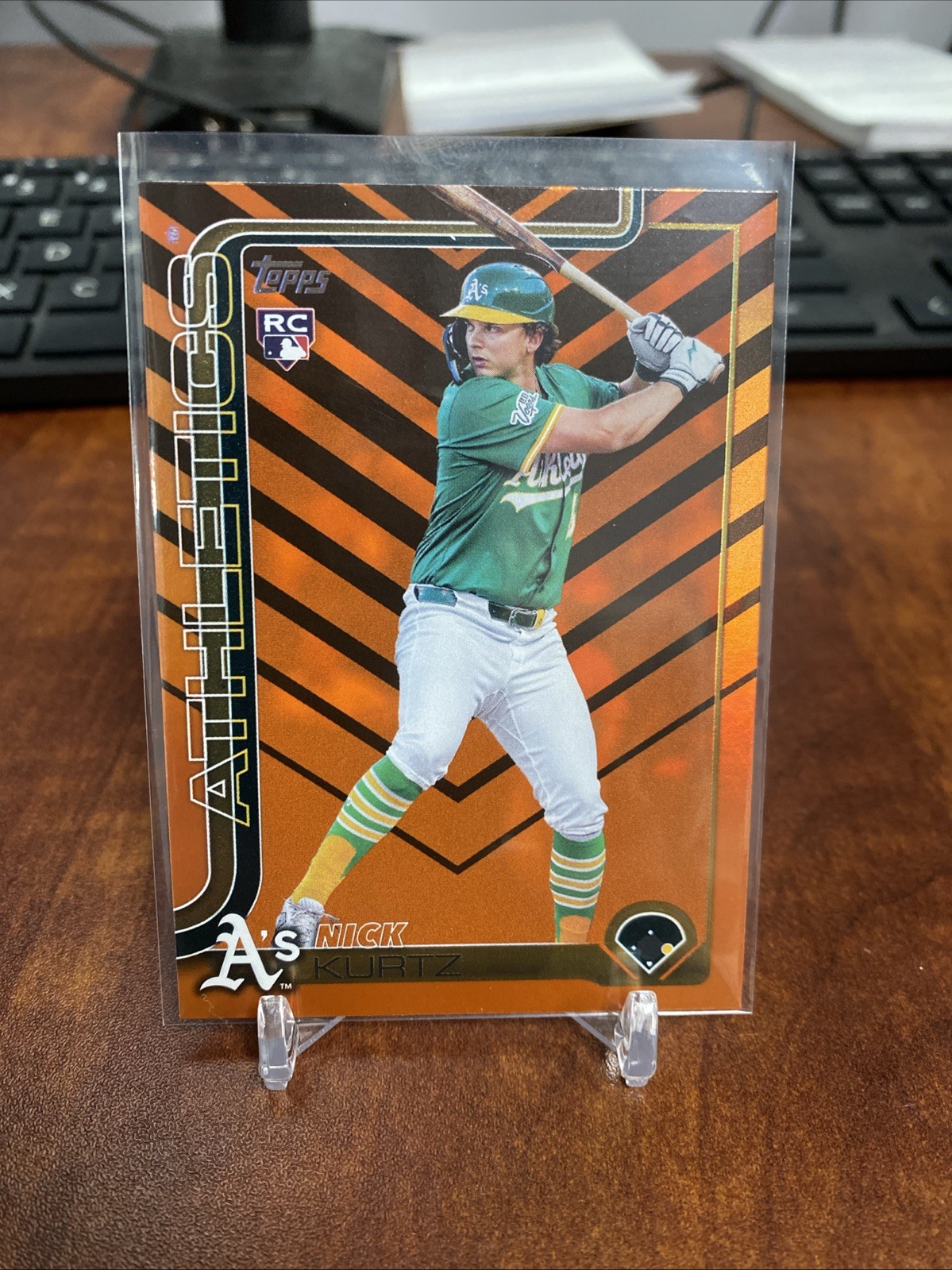 Nick Kurtz Halloween Holiday Foil Rookie 2025 Topps Update Card #US201 Athletics