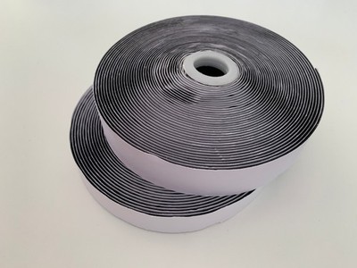 Klettband zum Aufkleben selbstklebend Klettband zum Aufnähen s/w