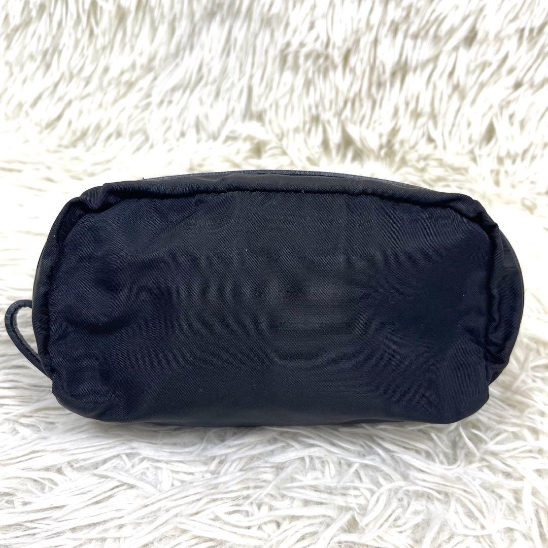 PRADA pouch with triangular logo plate nylon blac… - image 5