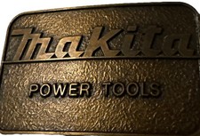 Makita Power Tools Brass Belt Buckle Made In USA Vintage Good Condition