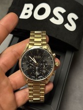 BOSS Herren Armbanduhr Quarz Chronograph Datum Tachymeter Edelstahl HB4161 …