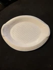 Daily Bread Milk Glass Platter Vintage