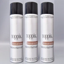 3 PACK -  Toppik Colored Hair Thickener Spray 5.1 oz - LIGHT BROWN