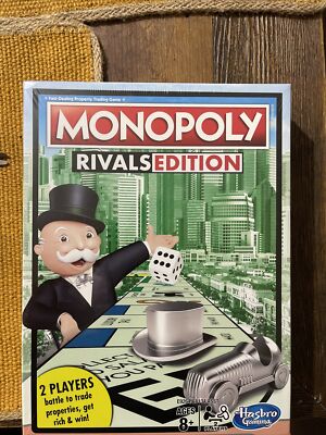 Brand New Monopoly Rivals Edition 2 Player Board Game Factory Sealed Box Hasbro