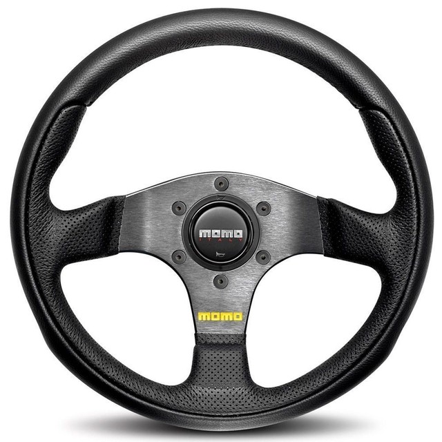 Momo Team Leather Steering Wheel 300mm 2 Weeks Old for sale online eBay