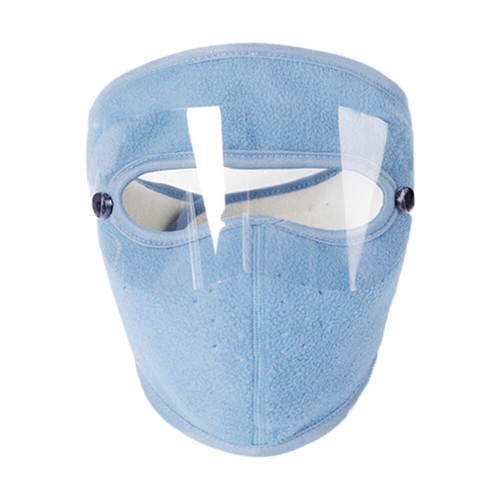 Winter Cycling Full Face Mask Polar Fleece Windproof Thermal Mask (Blue Short) - Picture 5 of 5