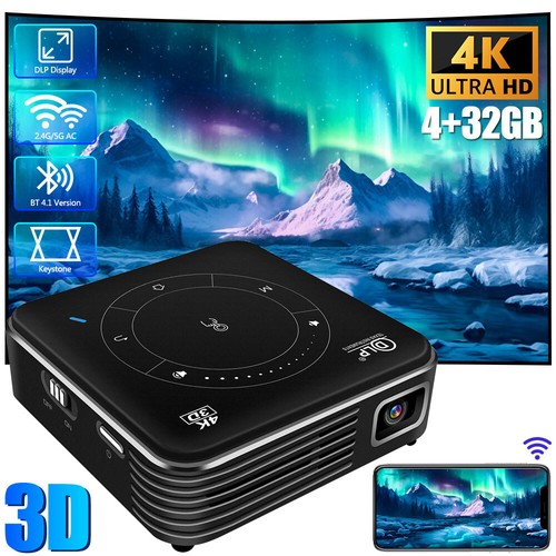 Newest DLP P11 Smart Pocket Mobile 3D 5G WiFi Mini Projector Android 9.0 4K Home