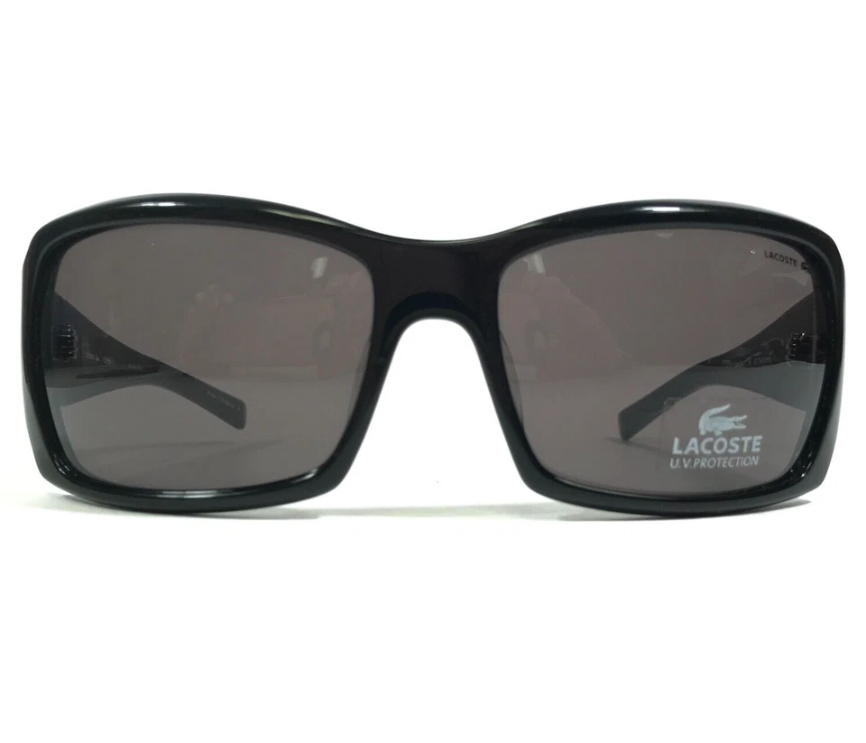 Lacoste 太阳镜 LA12617 BK 黑色方形镜框带紫色镜片 62-18-120 — 第 2/4 张图片