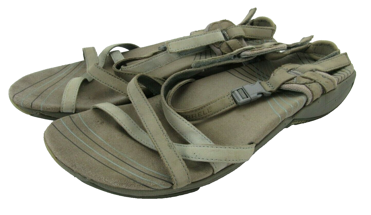 Merrell Sandali Donna 10 Grigio Chiusura Clip Escursionismo