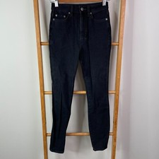 Ksubi Hi N Wasted Super Skinny Jeans Womens 24 Black Denim High Rise Pockets