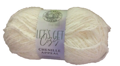 Lion Brand Yarn Let s Get Cozy Chenille Appeal  Coconut Milk 