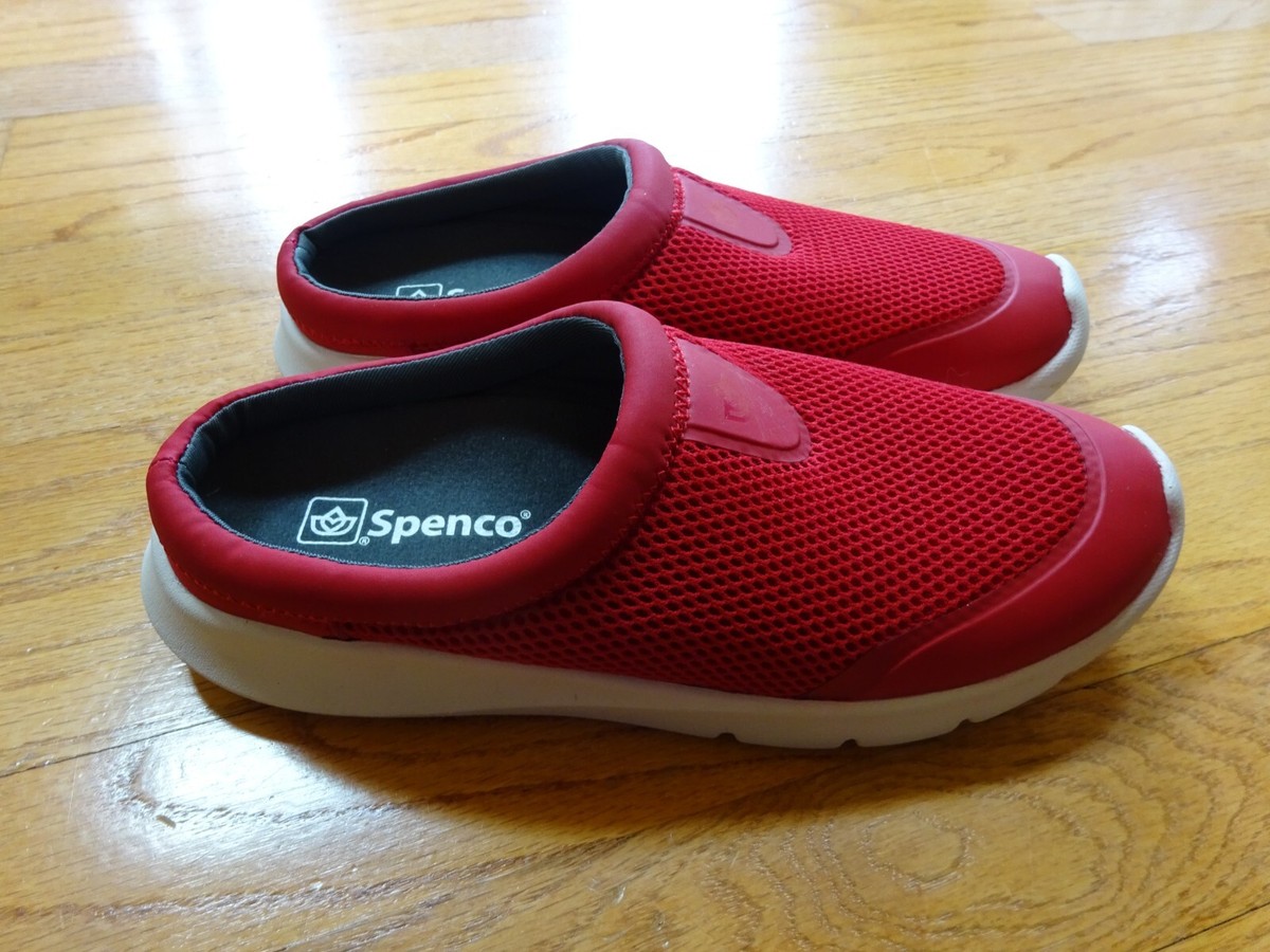 New Spenco Shoes Women Size 6.5 B Orthotic Slip On Mules Red Bliss