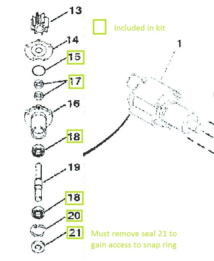 Purchase For Mercury Mercruiser Bravo Raw Water Pump Impeller Kit 46-807151A14 18-3150 In NJ