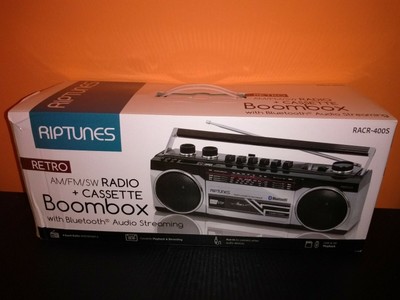retro cassette boombox with bluetooth