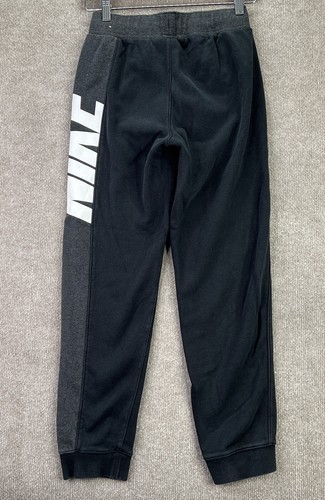Nike Joggers Boys Large Black Side Logo Pocket Drawstring Sweatpant Pants DJ0672 - Picture 4 of 9