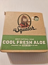 Dr. Squatch Cool Fresh Aloe Zero Grit Men's Natural Soap 5 oz Bar New in box
