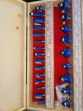 Router Bit Set- 24 Piece Kit with ¼” Shank and Wood Storage Case By Stalwart