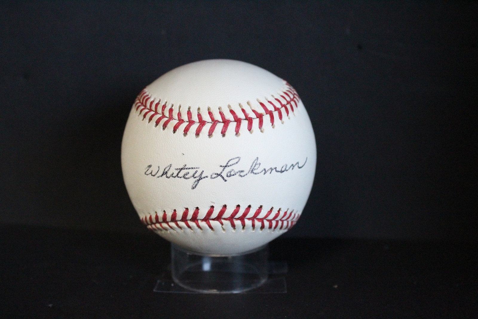 Whitey Lockman Signed Baseball Autograph Auto PSA/DNA AM48530