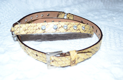 DOLCE & GABBANA Thin Snakeskin Belt With Rhinestones | eBay display picture 3