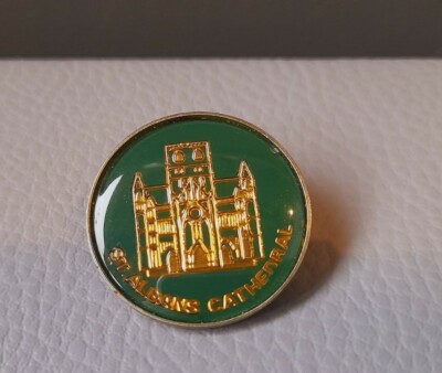 St Albans Cathedral Revers Knopf Abzeichen Sammlerstück Mode Unikat Retro England