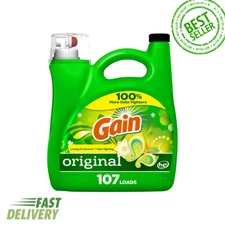 Gain + Aroma Boost Laundry Detergent Liquid, Original Scent 107 Loads, 154 Fl Oz