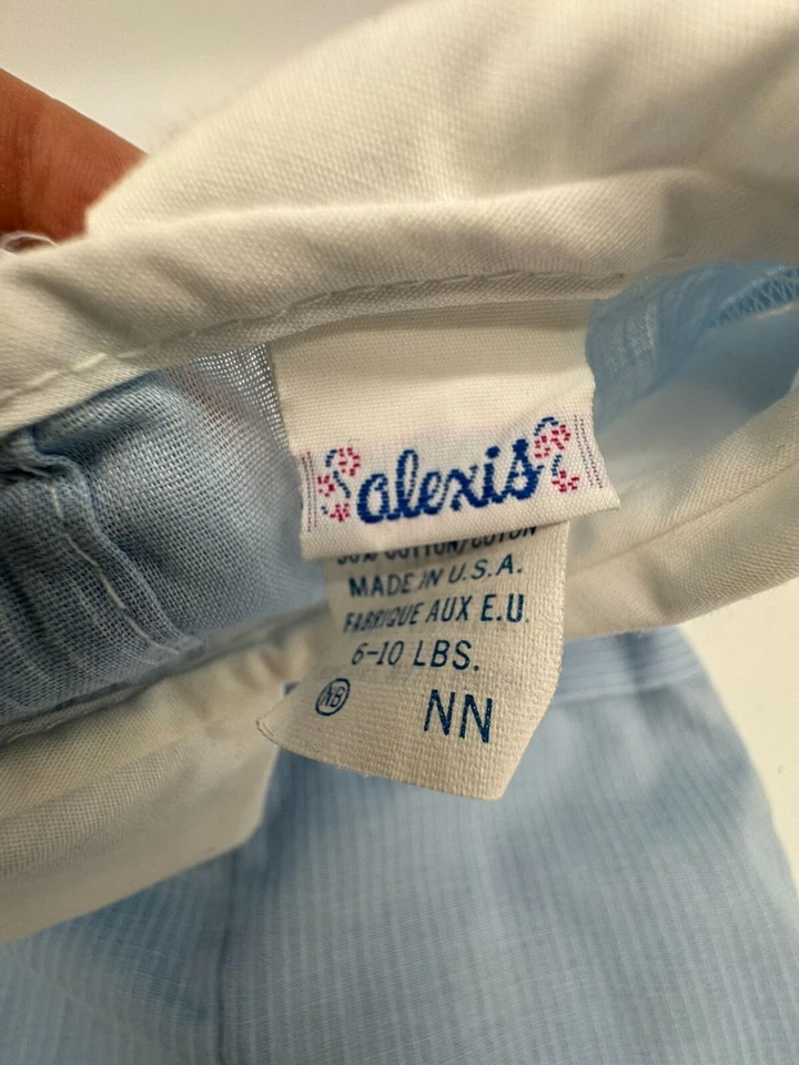 Mono a rayas azul infantil Alexis vintage con camisa blanca y cola Peter Pan Foto 2 de 4