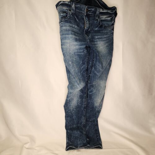 True Religion Size 34 Blue Dark Wash Denim Geno Relaxed Slim Jeans - Picture 1 of 12
