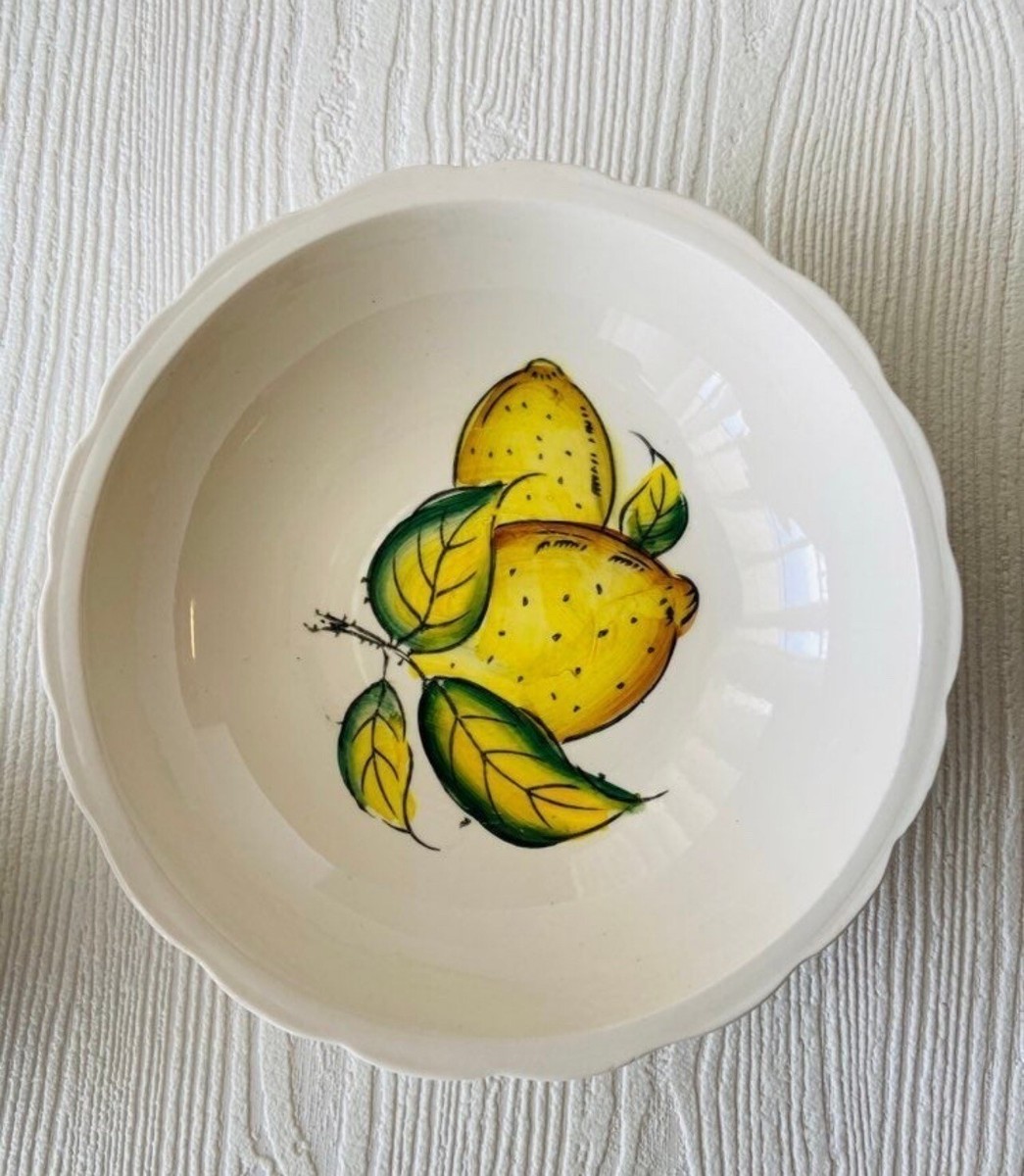 Vintage Beautiful Hand painted Pitcher And Bowl Lemon. Japan | eBay