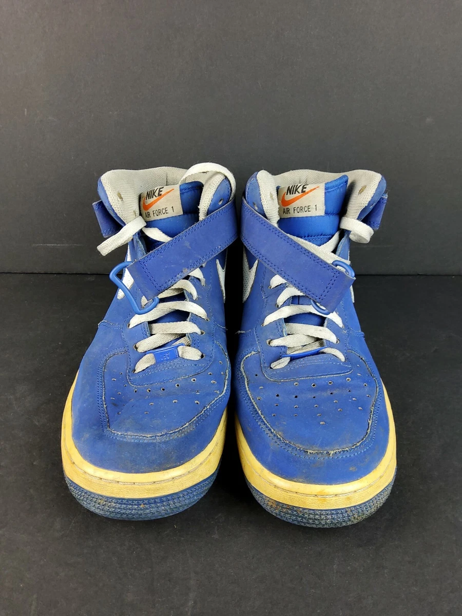 Blue suede air force 1 high top on sale