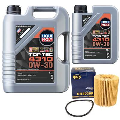 Motoröl Set Top Tec 4310 0W-30 LIQUI MOLY 6 Liter + Ölfilter für Lexus Toyota