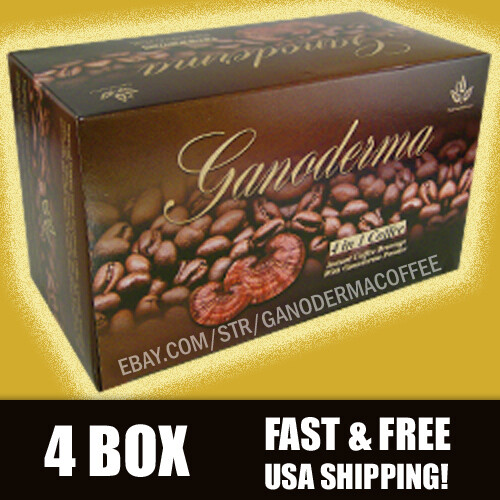 Café Ganoderma 4 en 1 con crema - 4 cajas (80 quilates) - ¡Envío gratuito!