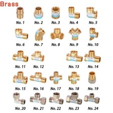 Female/Male Thread Elbow | Brass T Union Tee Fitting | Pipe Adapter BSP 1/2"