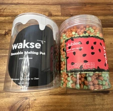 Wakse Jubilee Hard Wax Beans Face & Body 12.8 oz W/ Melting Pot